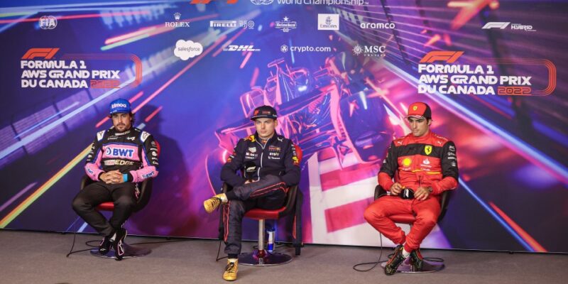 Ferndando Alonso, Max Verstappen, Carlos Sainz Copyright FIA