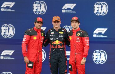 Carlos Sainz, Max Verstappen, Charles Leclerc Copyright FIA