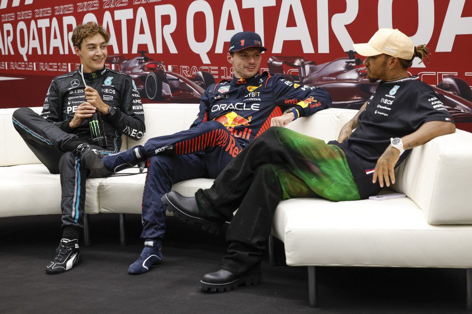 George Russell, Max Verstappen, Lewis Hamilton Copyright FIA-1