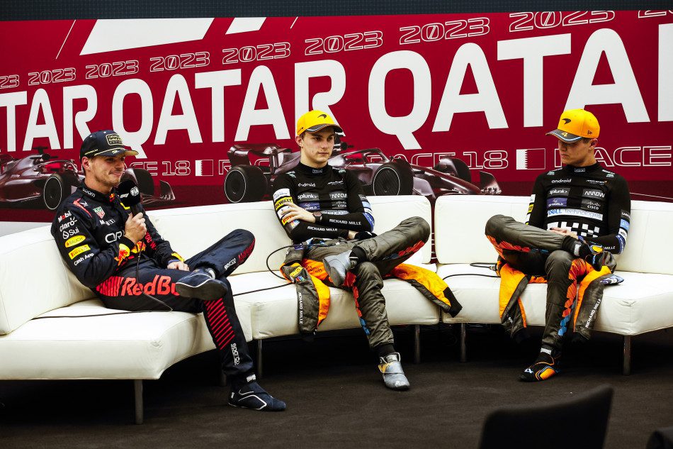 Max Verstappen, Oscar Piastri, Lando Norris Copyright FIA