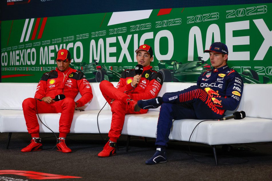 Carlos Sainz, Charles Leclerc, Max Verstappen Copyright FIA
