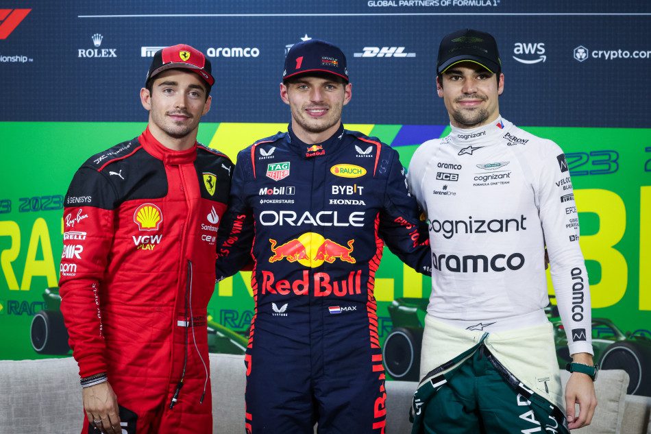 Charles Leclerc, Max Verstappen, Lance Stroll Copyright FIA