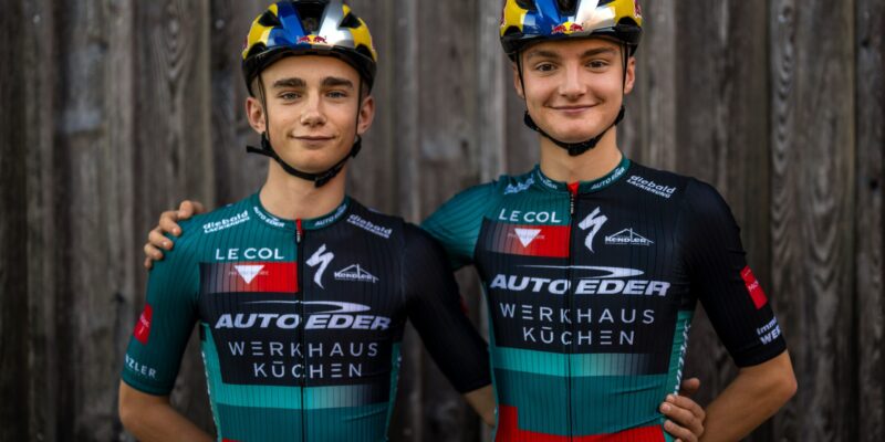 Anatol Friedl of Austria and Patrick Casey of Ireland seen during the Red Bull Junior Brothers Performance Camp at the APC in Thalgau, Austria on September 27, 2023. // Joerg Mitter / Red Bull Content Pool // SI202309280029 // Usage for editorial use only //